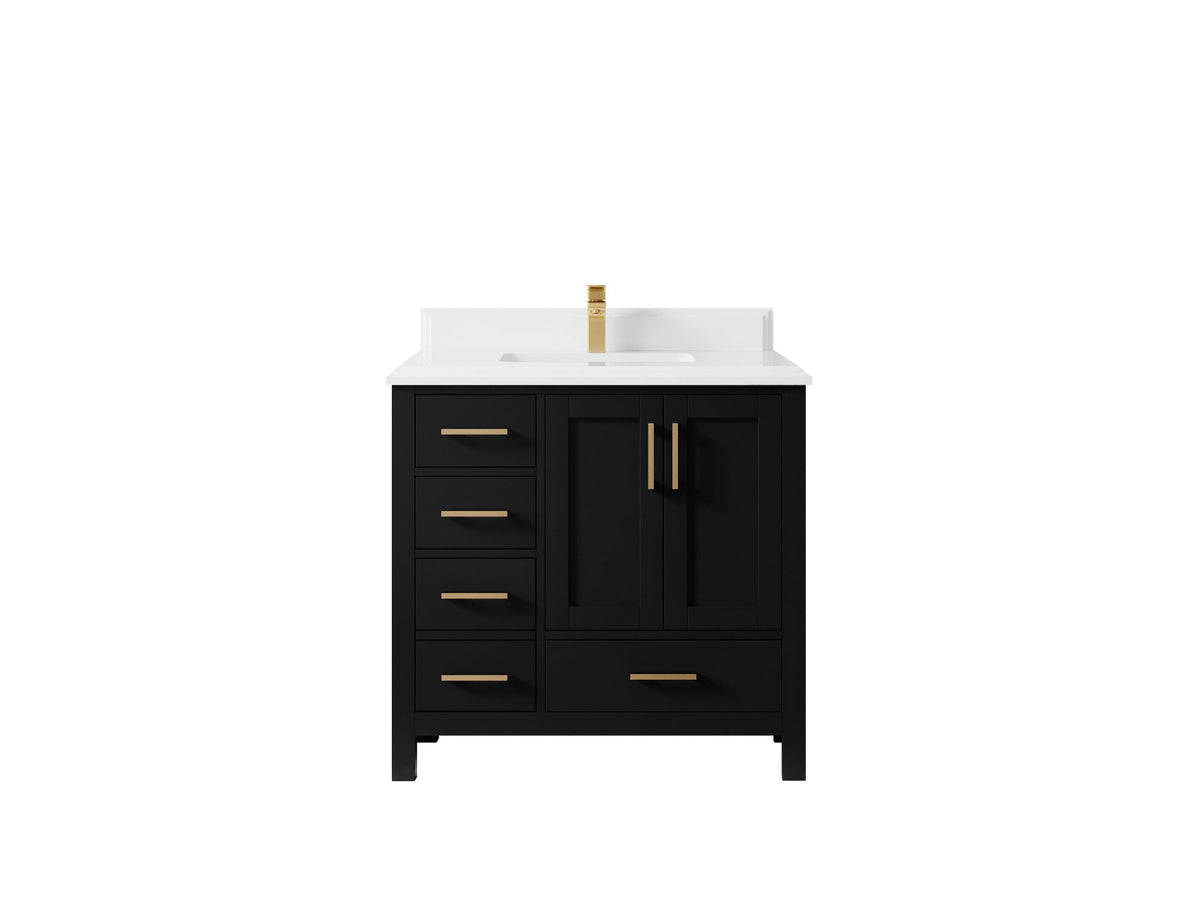 Malibu 36 in. W x 22 in. D Bathroom Vanity Center Sink 2 - Willow Bath and Vanity