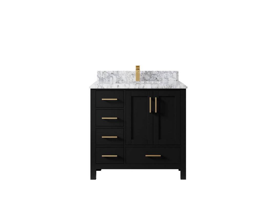 Malibu 36 in. W x 22 in. D Bathroom Vanity Center Sink 2 - Willow Bath and Vanity