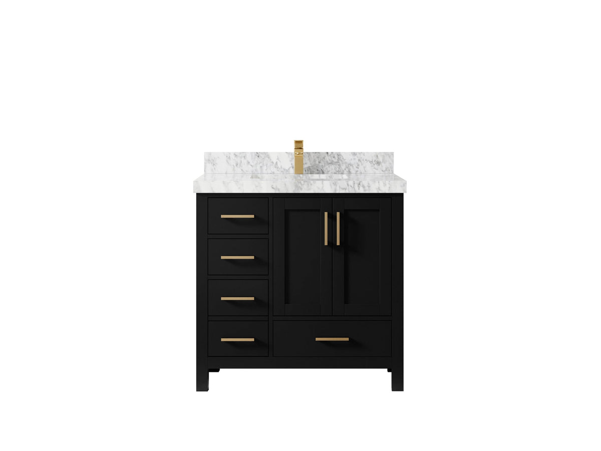 Malibu 36 in. W x 22 in. D Bathroom Vanity Center Sink 2 - Willow Bath and Vanity