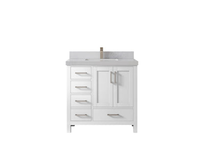 Malibu 36 in. W x 22 in. D Bathroom Vanity Center Sink 2 - Willow Bath and Vanity