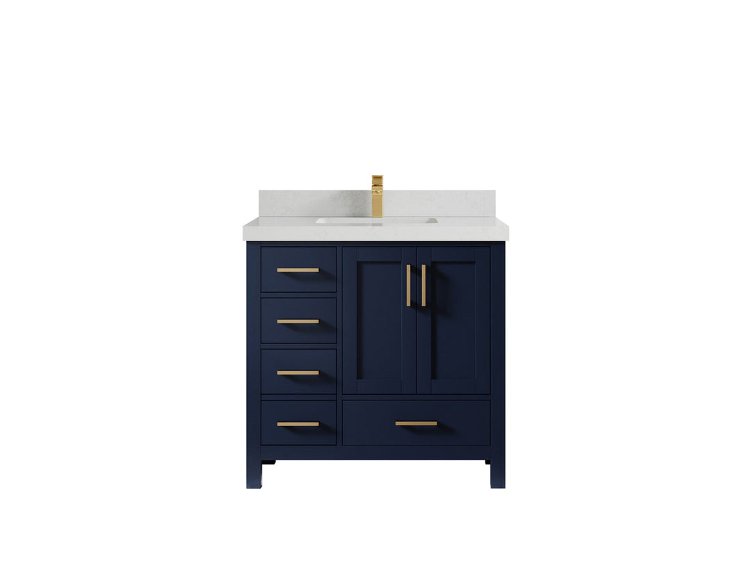 Malibu 36 in. W x 22 in. D Bathroom Vanity Center Sink 2 - Willow Bath and Vanity