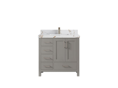Malibu 36 in. W x 22 in. D Bathroom Vanity Center Sink 2 - Willow Bath and Vanity