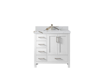 Malibu 36 in. W x 22 in. D Bathroom Vanity Center Sink 2 - Willow Bath and Vanity