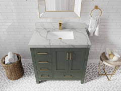 Malibu 36 in. W x 22 in. D with Center Sink Bathroom Vanity - photo 47