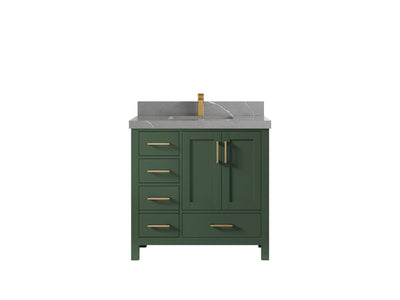 Malibu 36 in. W x 22 in. D Bathroom Vanity Center Sink 2 - Willow Bath and Vanity