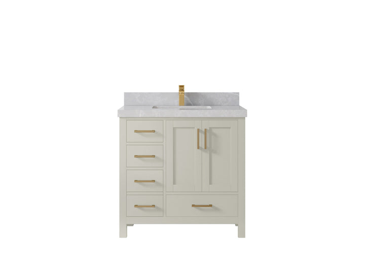 Malibu 36 in. W x 22 in. D Bathroom Vanity Center Sink 2 - photo 31