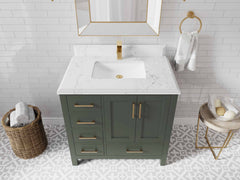 Malibu 36 in. W x 22 in. D with Center Sink Bathroom Vanity - photo 31