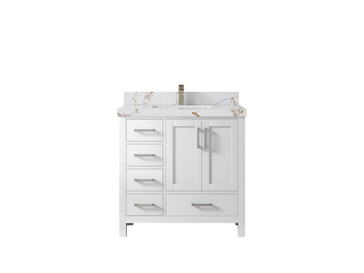 Malibu 36 in. W x 22 in. D Bathroom Vanity Center Sink 2 - photo 45