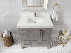 Malibu 36 in. W x 22 in. D with Center Sink Bathroom Vanity - photo 44