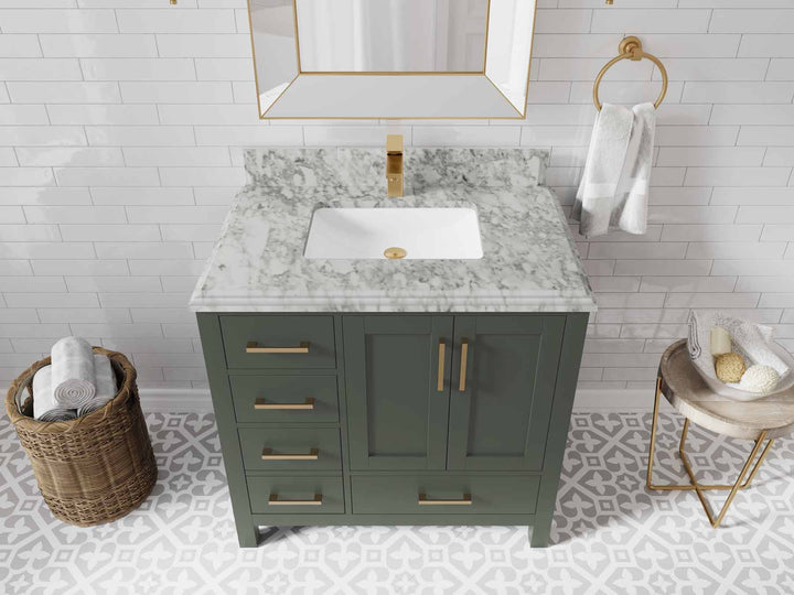 Malibu 36 in. W x 22 in. D Bathroom Vanity Center Sink 2 - photo 29