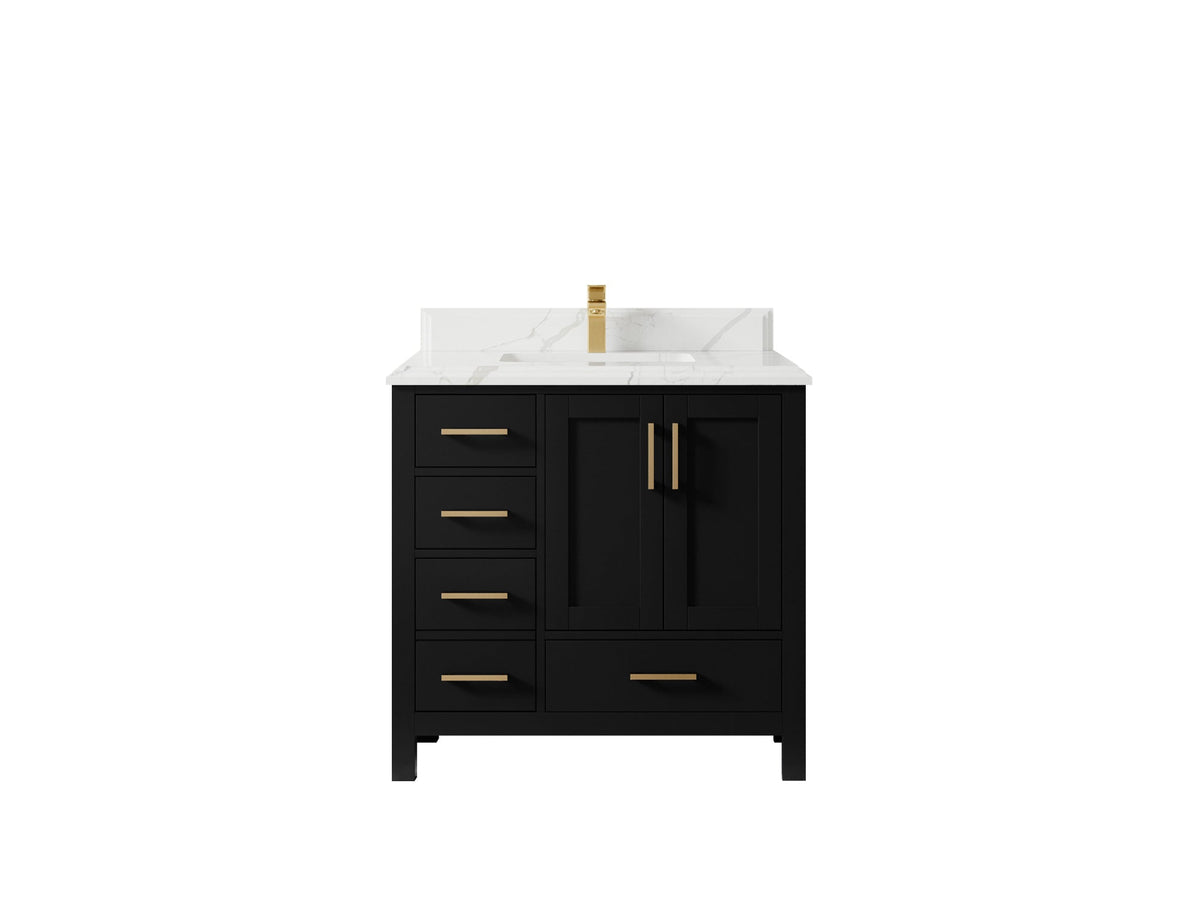 Malibu 36 in. W x 22 in. D Bathroom Vanity Center Sink 2 - Willow Bath and Vanity
