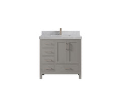 Malibu 36 in. W x 22 in. D with Center Sink Bathroom Vanity - photo 33