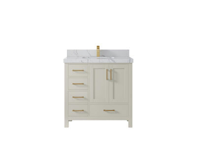 Malibu 36 in. W x 22 in. D Bathroom Vanity Center Sink 2 - Willow Bath and Vanity