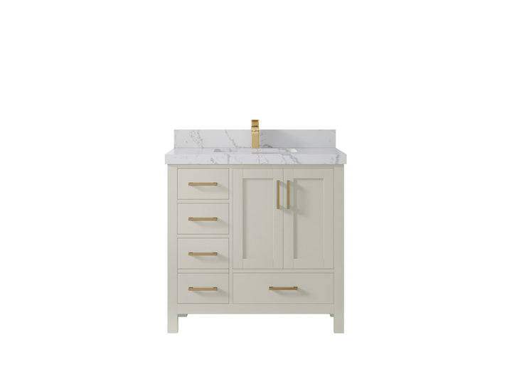 Malibu 36 in. W x 22 in. D Bathroom Vanity Center Sink 2 - photo 41