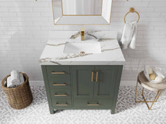 Malibu 36 in. W x 22 in. D with Center Sink Bathroom Vanity - photo 13