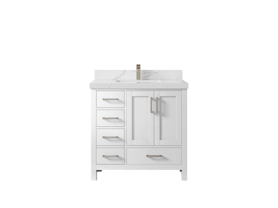 Malibu 36 in. W x 22 in. D Bathroom Vanity Center Sink 2 - Willow Bath and Vanity
