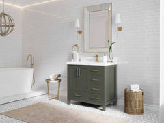 Malibu 36 in. W x 22 in. D with Center Sink Bathroom Vanity - photo 3
