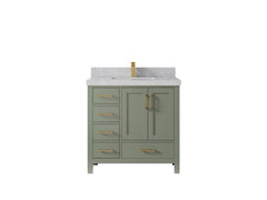 Malibu 36 in. W x 22 in. D with Center Sink Bathroom Vanity - photo 33