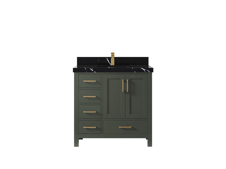 Malibu 36 in. W x 22 in. D Bathroom Vanity Center Sink 2 - photo 12