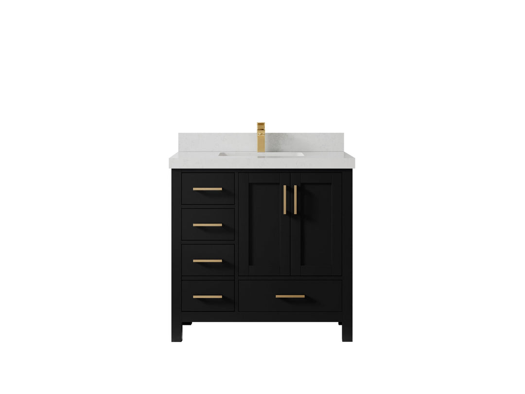 Malibu 36 in. W x 22 in. D Bathroom Vanity Center Sink 2 - Willow Bath and Vanity