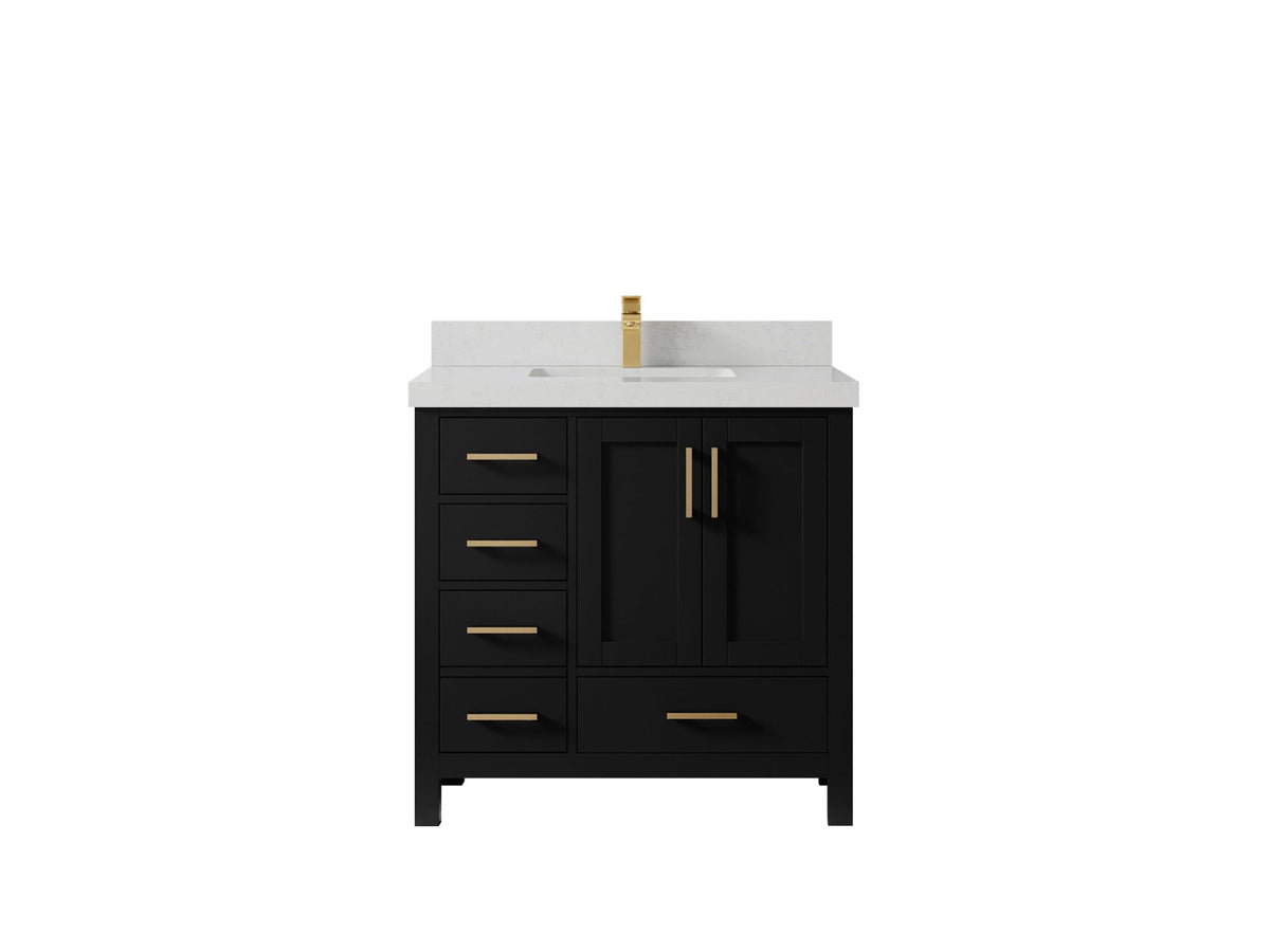 Malibu 36 in. W x 22 in. D Bathroom Vanity Center Sink 2 - Willow Bath and Vanity