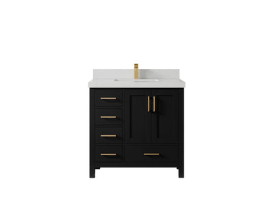 Malibu 36 in. W x 22 in. D Bathroom Vanity Center Sink 2 - Willow Bath and Vanity