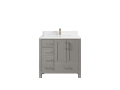 Malibu 36 in. W x 22 in. D Bathroom Vanity Center Sink 2 - Willow Bath and Vanity
