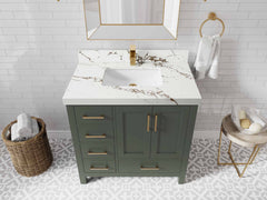 Malibu 36 in. W x 22 in. D with Center Sink Bathroom Vanity - photo 41