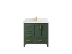 Malibu 36 in. W x 22 in. D with Center Sink Bathroom Vanity - photo 45