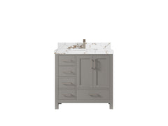Malibu 36 in. W x 22 in. D with Center Sink Bathroom Vanity - photo 37