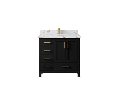 Malibu 36 in. W x 22 in. D Bathroom Vanity Center Sink 2 - Willow Bath and Vanity