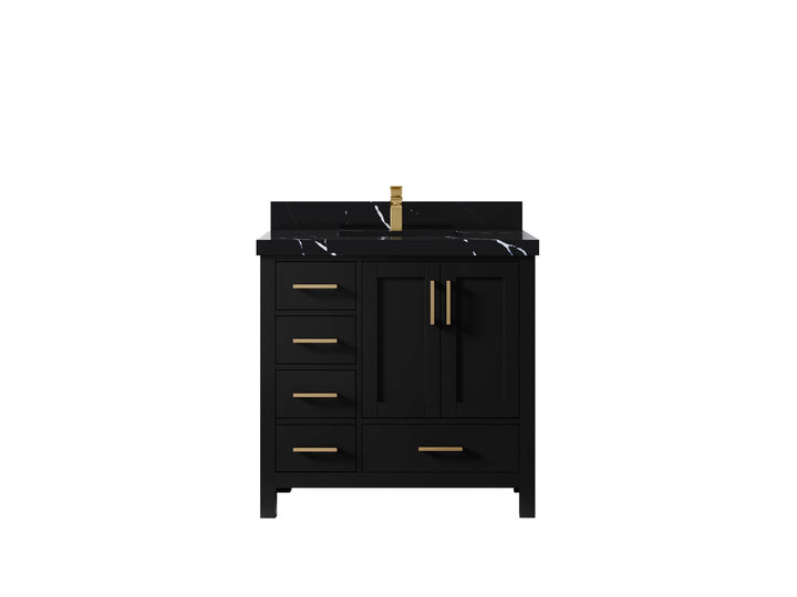 Malibu 36 in. W x 22 in. D Bathroom Vanity Center Sink 2 - photo 9