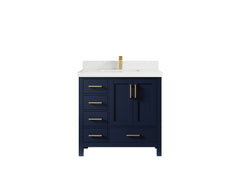 Malibu 36 in. W x 22 in. D with Center Sink Bathroom Vanity - photo 45