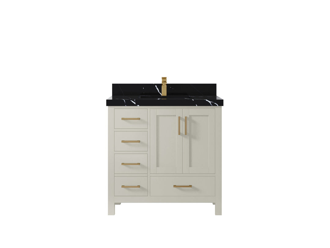 Malibu 36 in. W x 22 in. D Bathroom Vanity Center Sink 2 - Willow Bath and Vanity