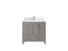 Malibu 36 in. W x 22 in. D with Center Sink Bathroom Vanity - photo 27
