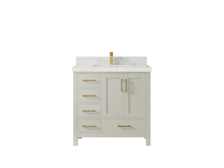 Malibu 36 in. W x 22 in. D Bathroom Vanity Center Sink 2 - photo 19