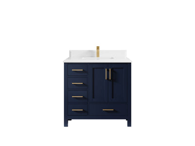 Malibu 36 in. W x 22 in. D Bathroom Vanity Center Sink 2 - Willow Bath and Vanity