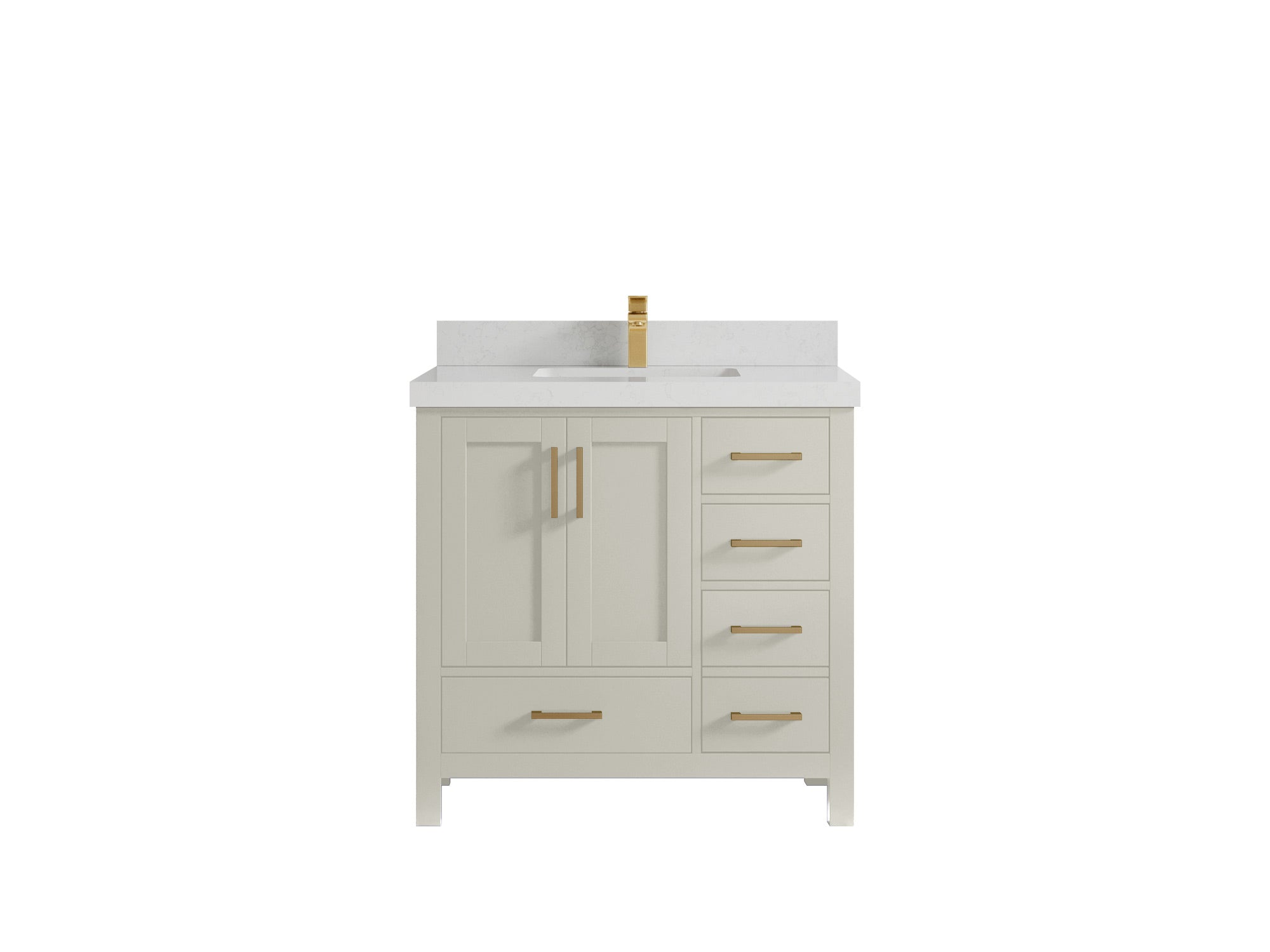 Malibu 36 in. W x 22 in. D Bathroom Vanity Center Sink - Willow Bath and Vanity