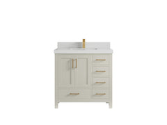 Malibu 36 in. W x 22 in. D Bathroom Vanity Center Sink - photo 13