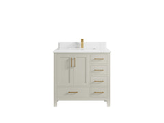 Malibu 36 in. W x 22 in. D Bathroom Vanity Center Sink - photo 25