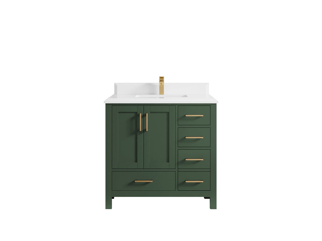 Malibu 36 in. W x 22 in. D Bathroom Vanity Center Sink - Willow Bath and Vanity