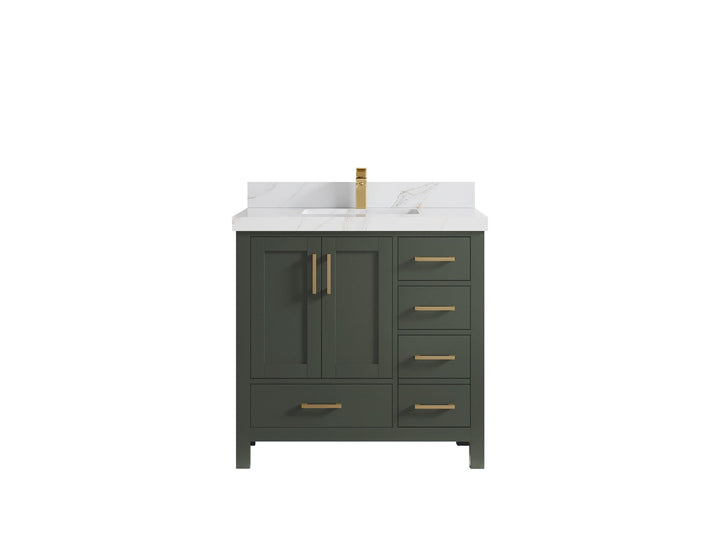 Malibu 36 in. W x 22 in. D Bathroom Vanity Center Sink - photo 26
