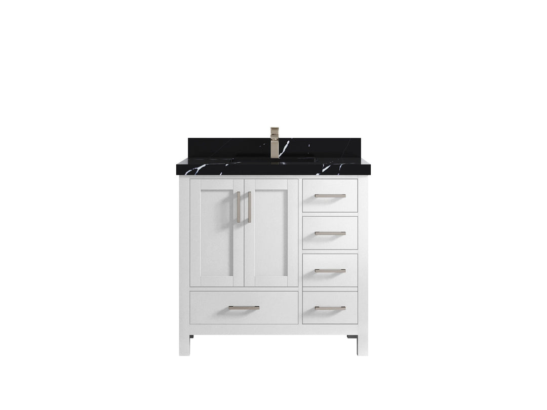 Malibu 36 in. W x 22 in. D Bathroom Vanity Center Sink - Willow Bath and Vanity