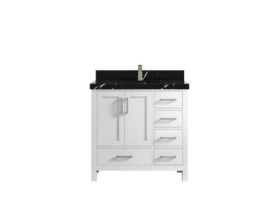Malibu 36 in. W x 22 in. D Bathroom Vanity Center Sink - Willow Bath and Vanity