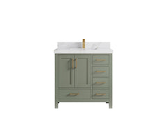 Malibu 36 in. W x 22 in. D Bathroom Vanity Center Sink - photo 22