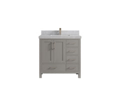 Malibu 36 in. W x 22 in. D Bathroom Vanity Center Sink - photo 33
