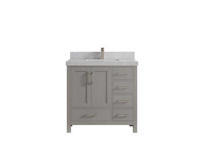 Malibu 36 in. W x 22 in. D Bathroom Vanity Center Sink - Willow Bath and Vanity