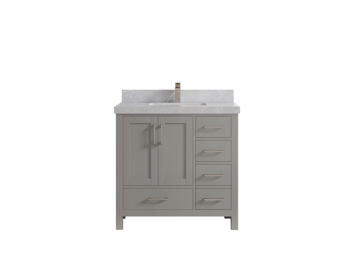 Malibu 36 in. W x 22 in. D Bathroom Vanity Center Sink - photo 33