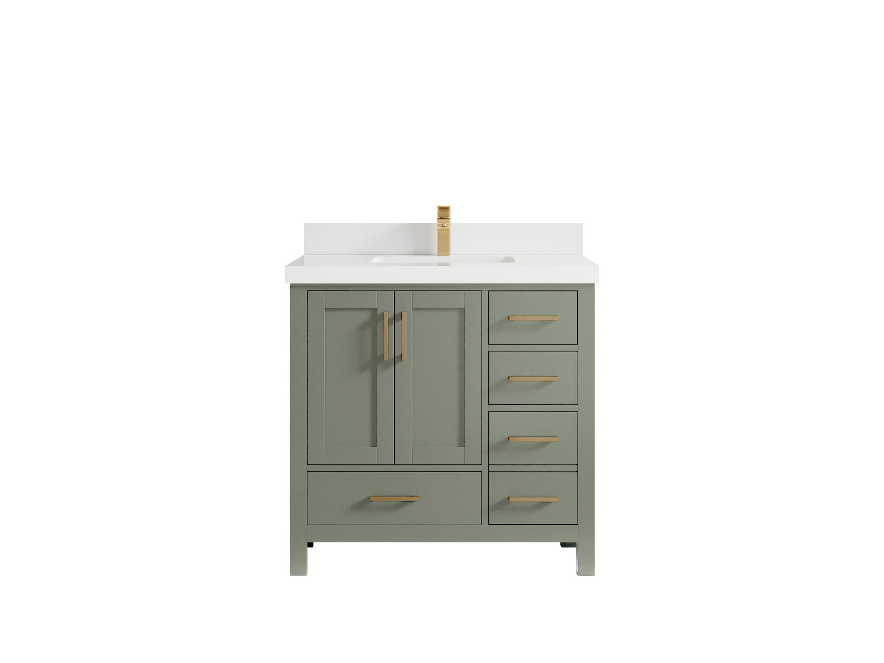Malibu 36 in. W x 22 in. D Bathroom Vanity Center Sink - Willow Bath and Vanity