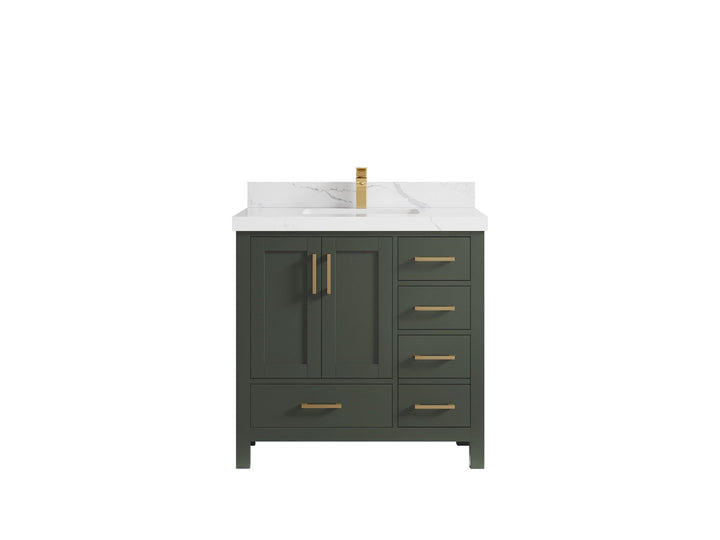 Malibu 36 in. W x 22 in. D Bathroom Vanity Center Sink - photo 20